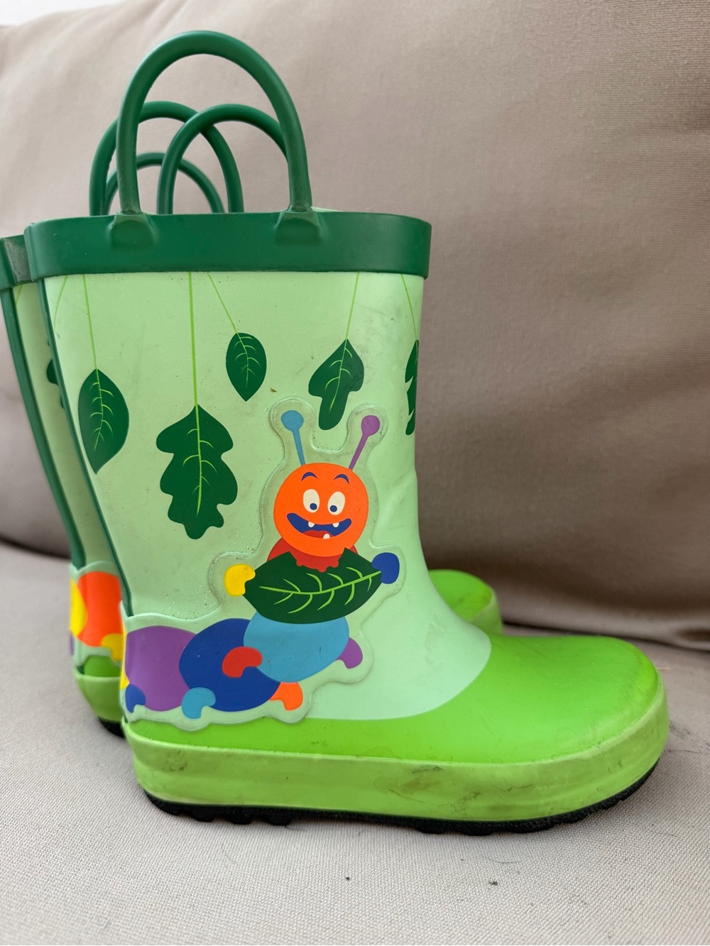 Target Green Kids Caterpillar Rain Boots